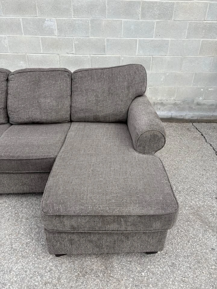 Grey Large Sectional Sofa with Wedge Chaise - Free Delivery - photo 5