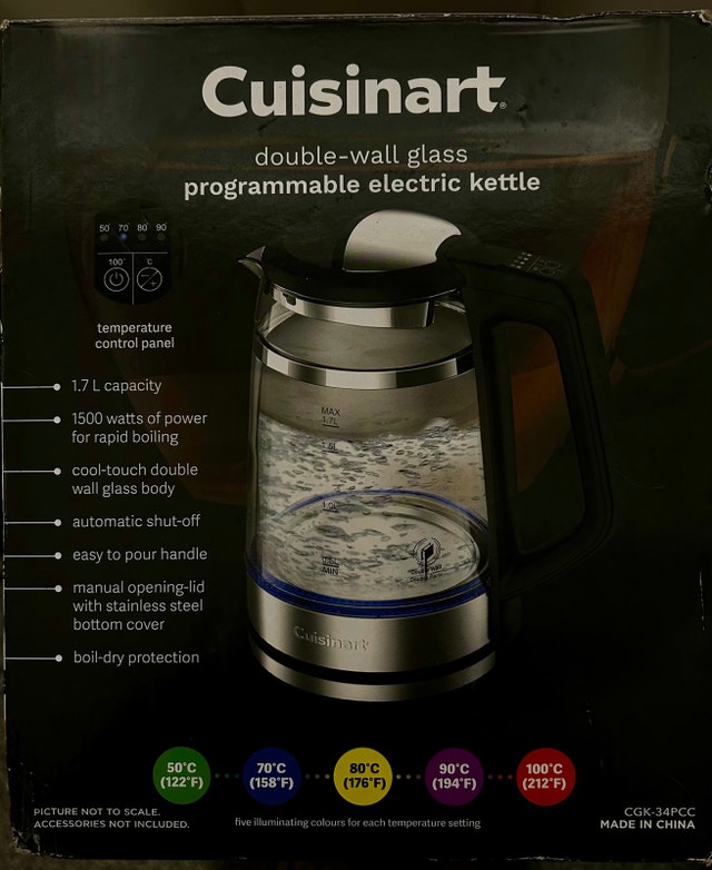 Cuisinart Double-Wall Glass Programmable Electric Kettle