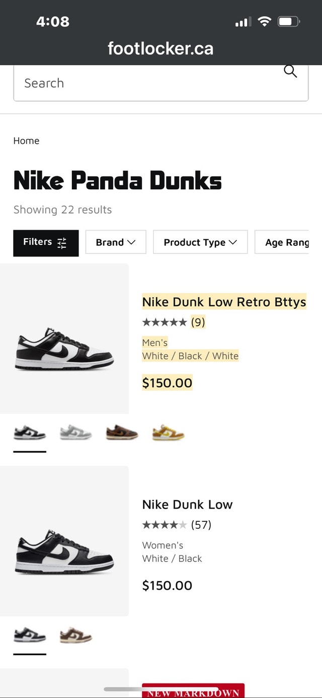 Nike Dunk Low Retro Black and White Women's Size 8.5 - photo 2