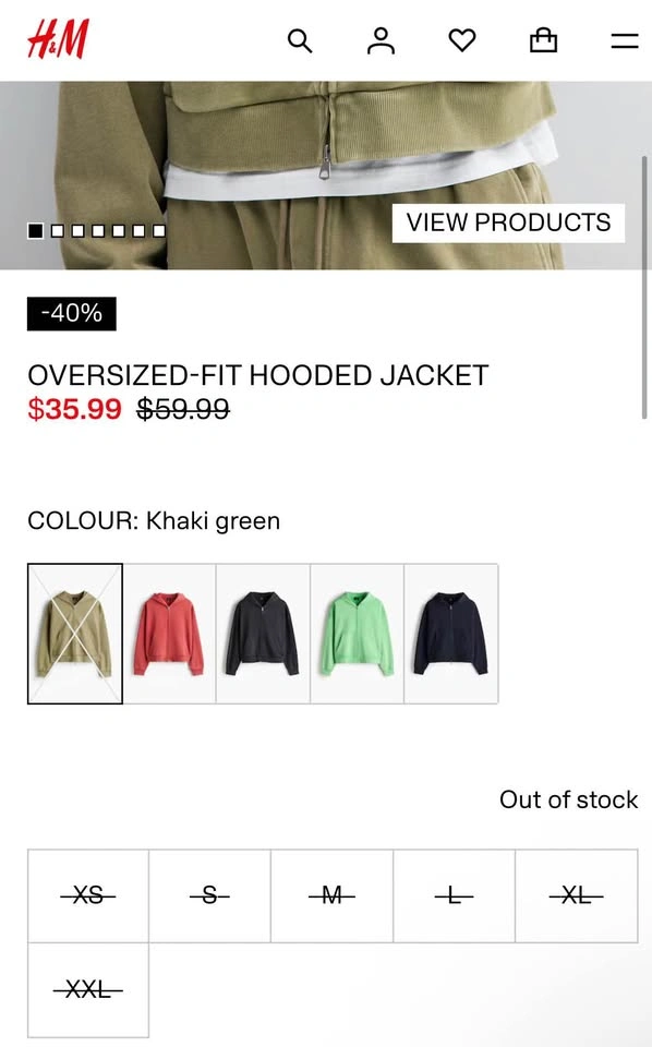 H&M Oversized Zip Up Sweater - Size S - photo 5