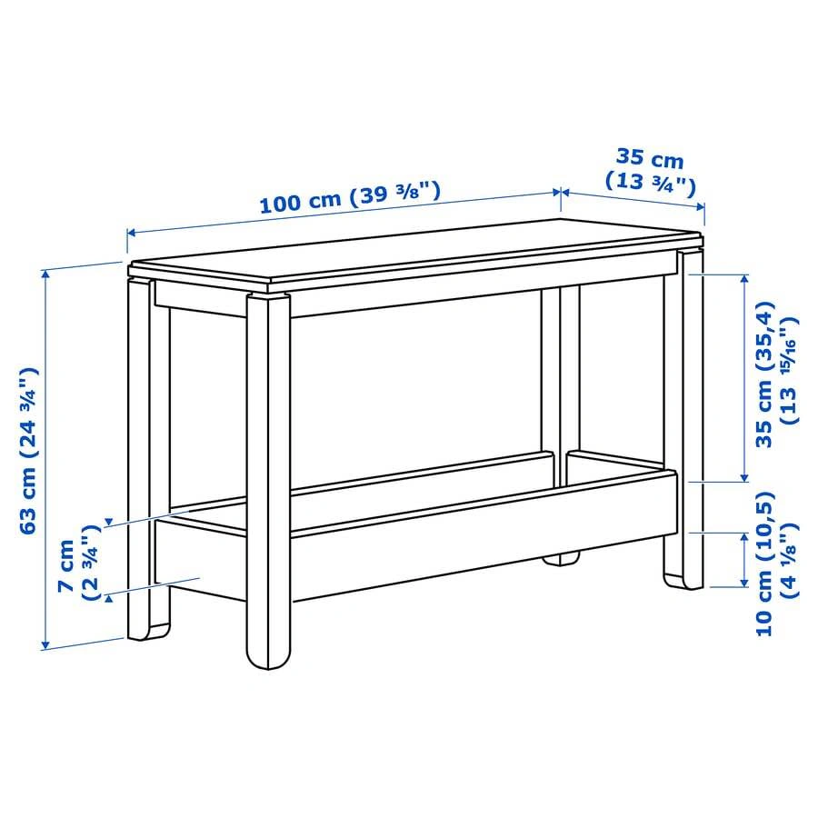 Havsta Console table, white - photo 4