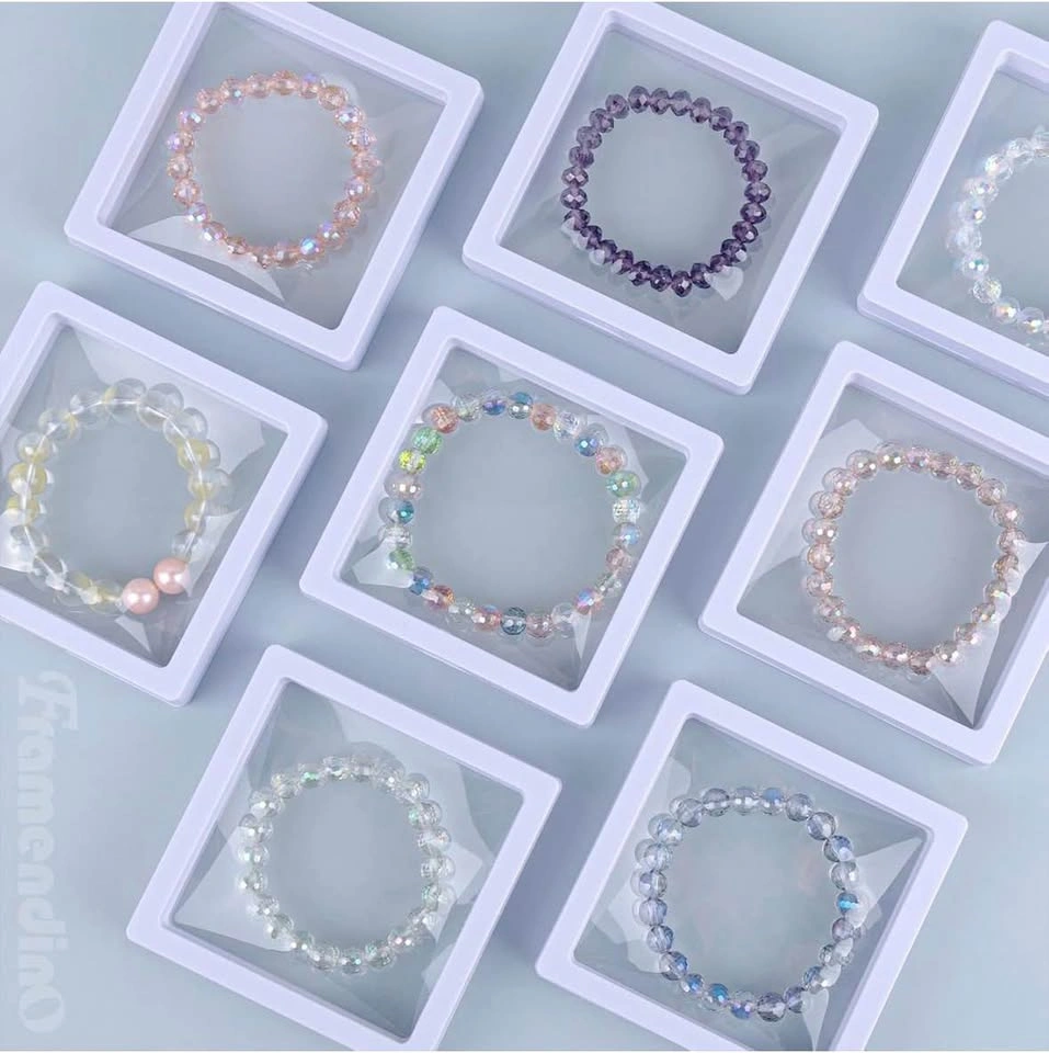 24pk White 3D Floating Display Boxes (9x9x2cm) - photo 3