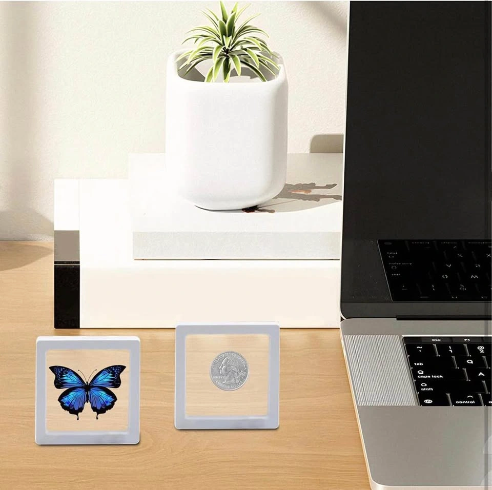 24pk White 3D Floating Display Boxes (9x9x2cm) - photo 4