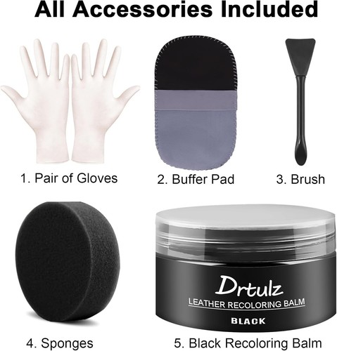 Drtulz Black Leather Recoloring Balm - Repair Kit - photo 4
