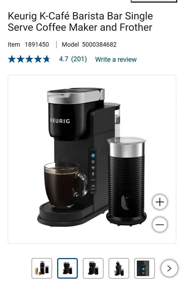 Keurig K-Café Barista Bar Single Serve Coffee Maker thumbnail