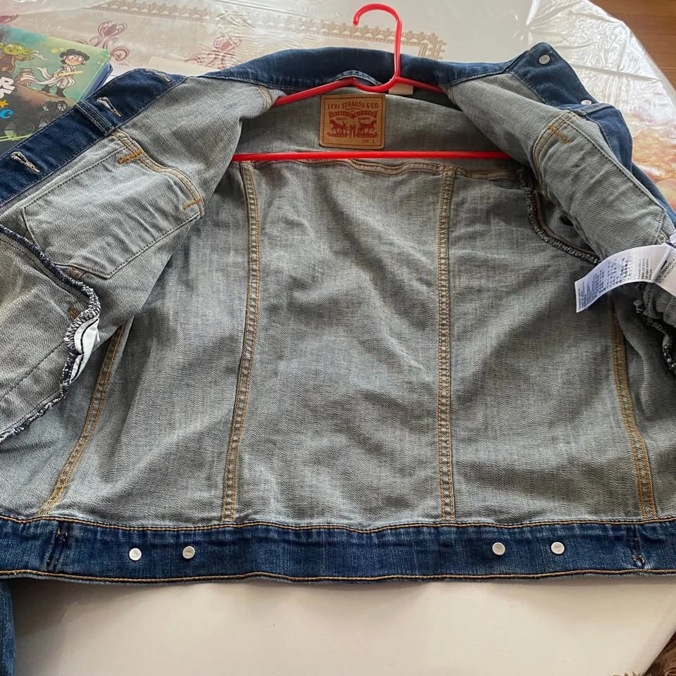 Levi’s Jean Jacket Womens Size L Blue Denim - photo 4