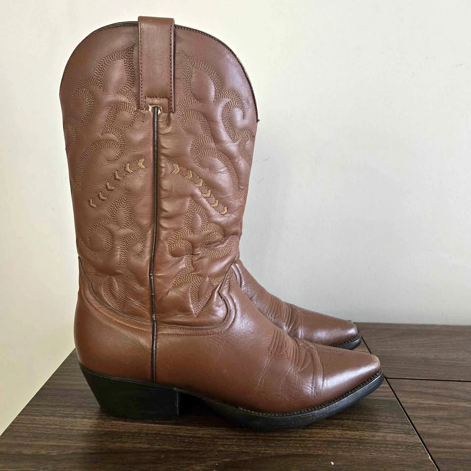Reynaga Western Boots Womens Size 8.5 Brown Pointy Toe Cowboy