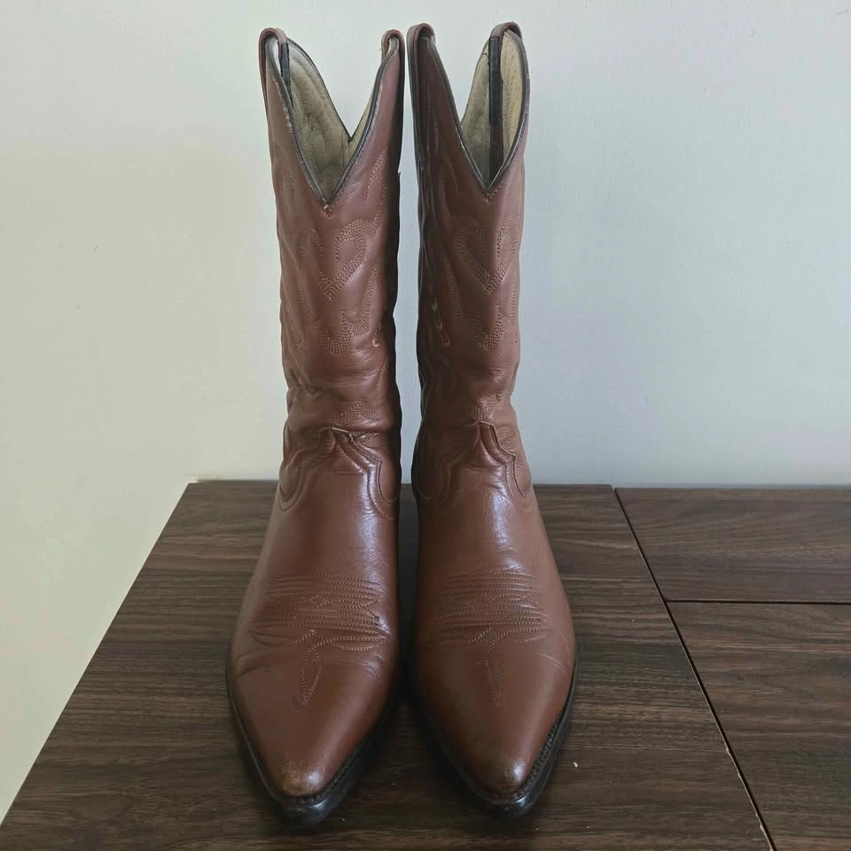 Reynaga Western Boots Womens Size 8.5 Brown Pointy Toe Cowboy - photo 3