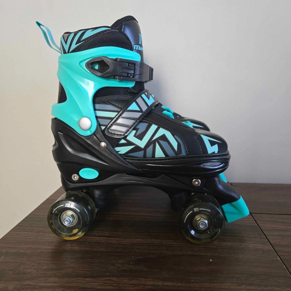 MARCENT Roller Skates Kids Size 1-4 Mint Green Adjustable Light - photo 3