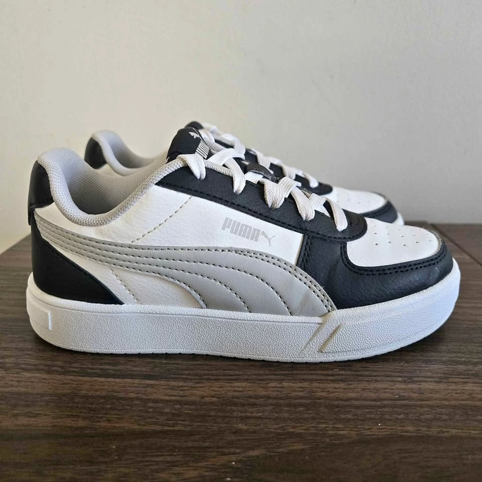 Puma Carter Shoes Boys Size 1C Black White Light Gray 396317-19