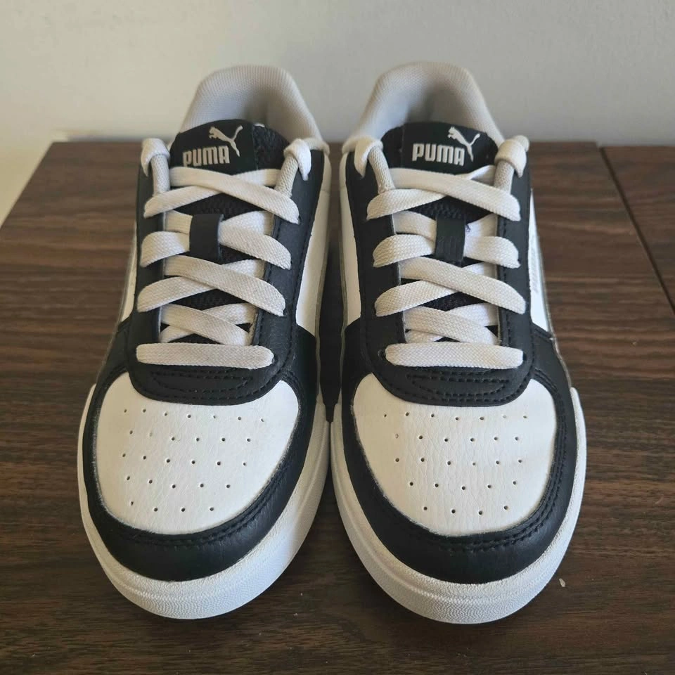 Puma Carter Shoes Boys Size 1C Black White Light Gray 396317-19 - photo 3