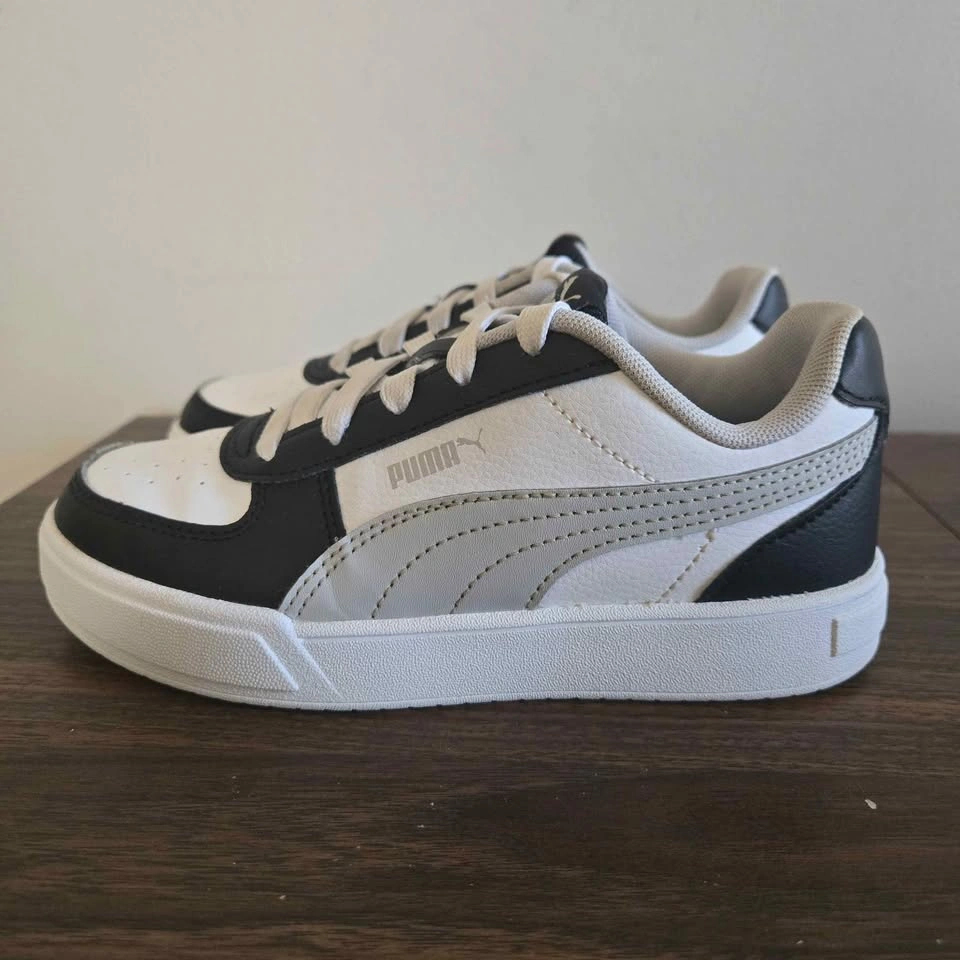 Puma Carter Shoes Boys Size 1C Black White Light Gray 396317-19 - photo 5