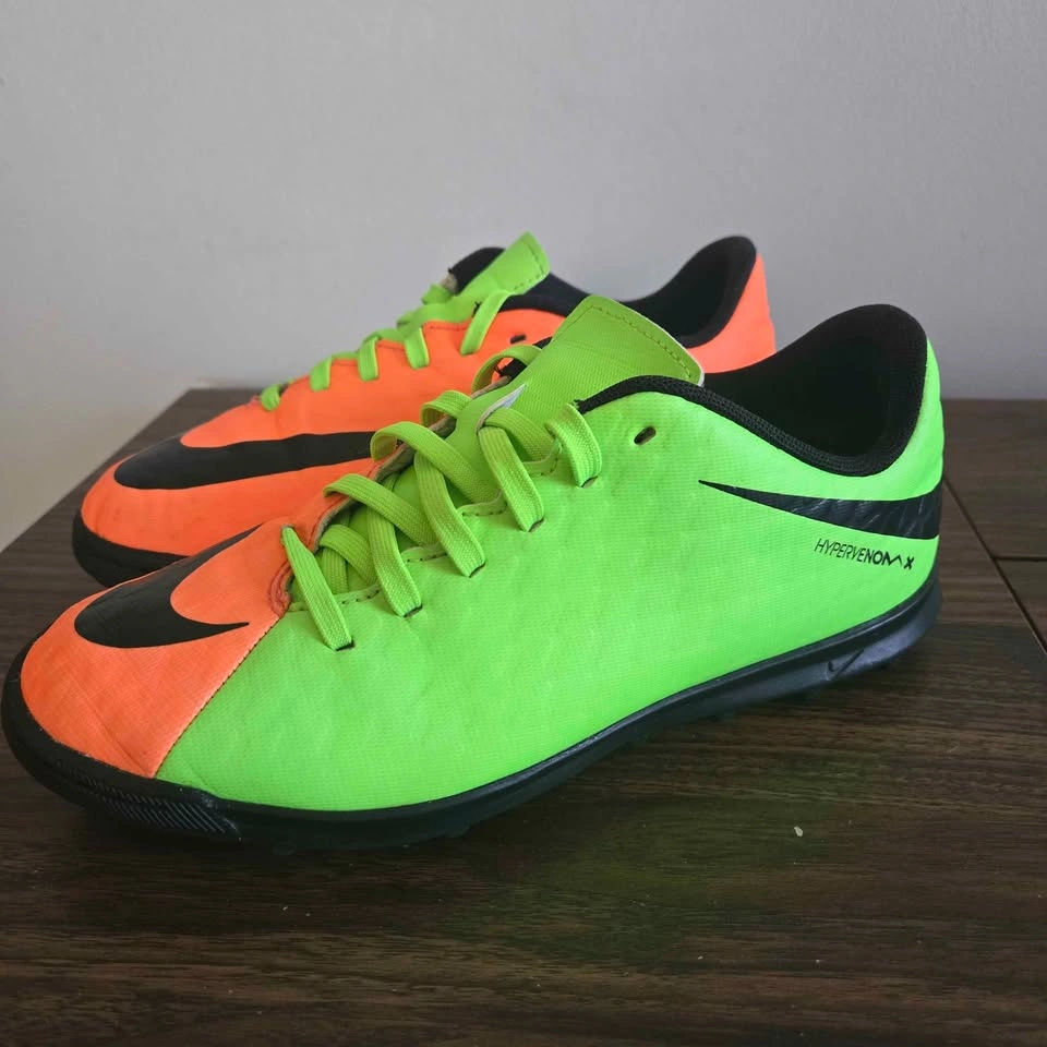 Nike Hypervenom X Phelon 3 TF Soccer Shoes Kids Size 4Y Green Or - photo 5