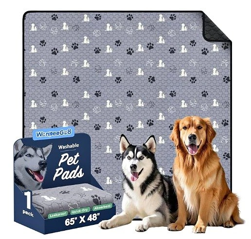 NEW Washable Pee Pads 48" X 65"