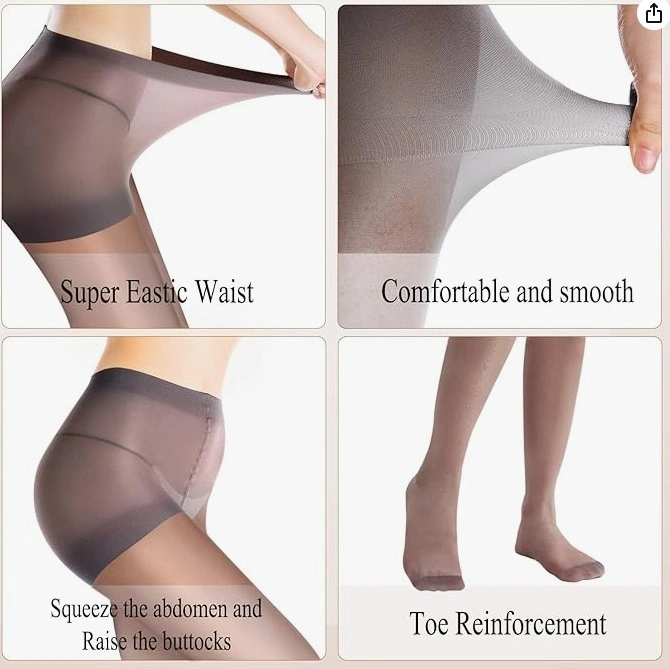 NEW Black XL Pantyhose (3 pack) - 2 packages - photo 3