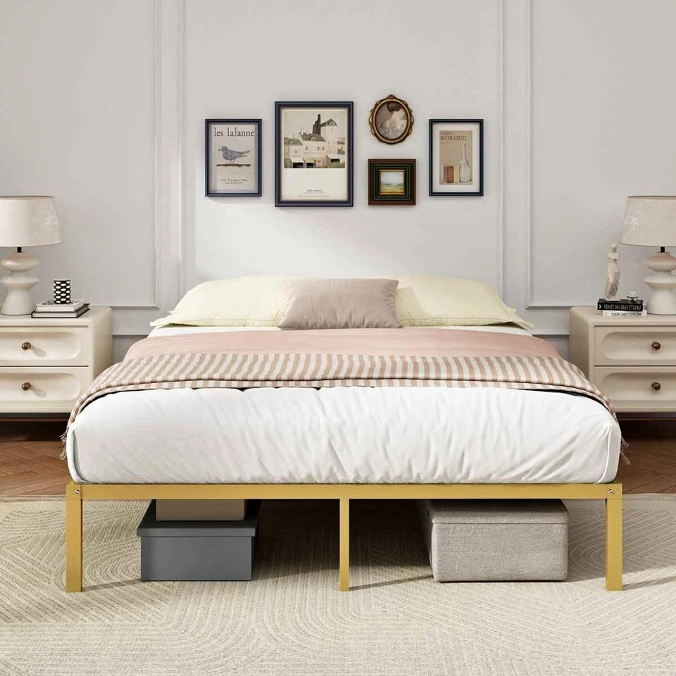 Full Size Gold Metal Bed Frame