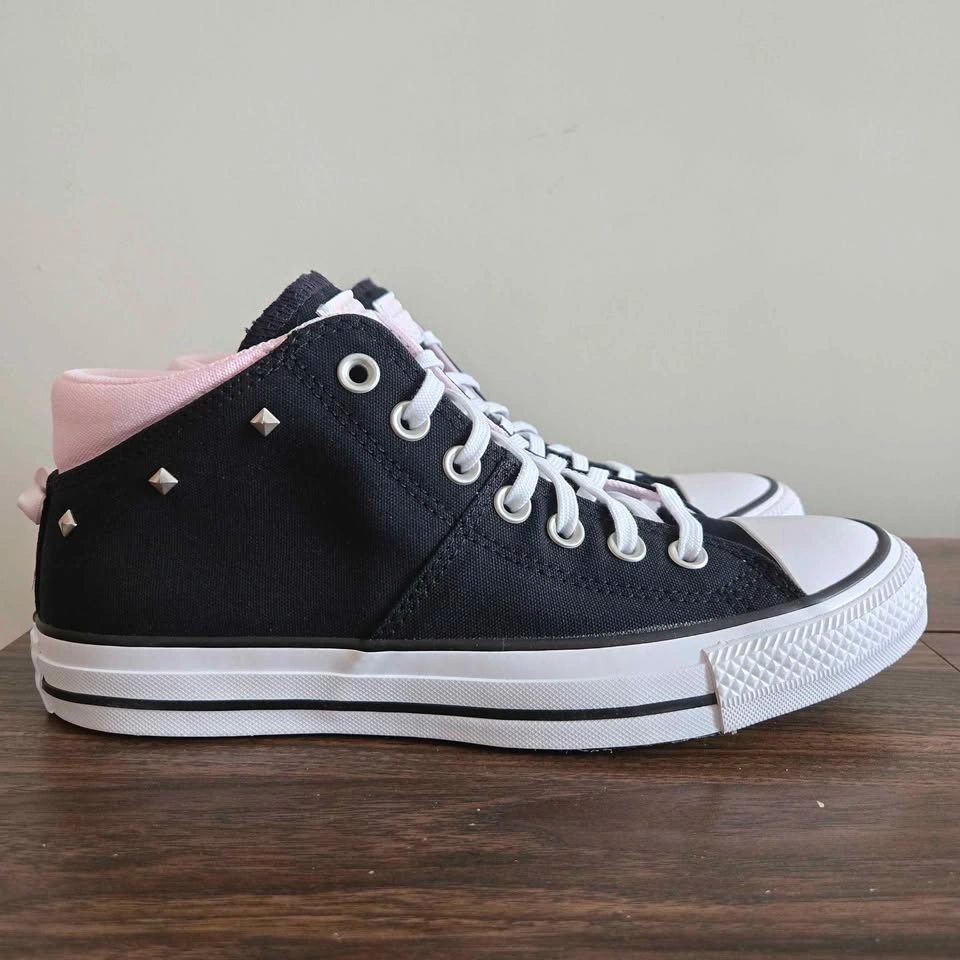 Converse CTAS Madison Mid Shoes Womens Size 9 Black Pink Bow - photo 4