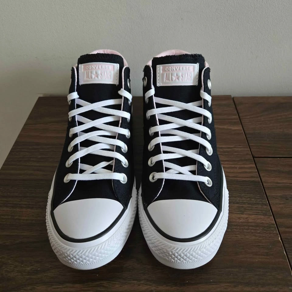 Converse CTAS Madison Mid Shoes Womens Size 9 Black Pink Bow - photo 5