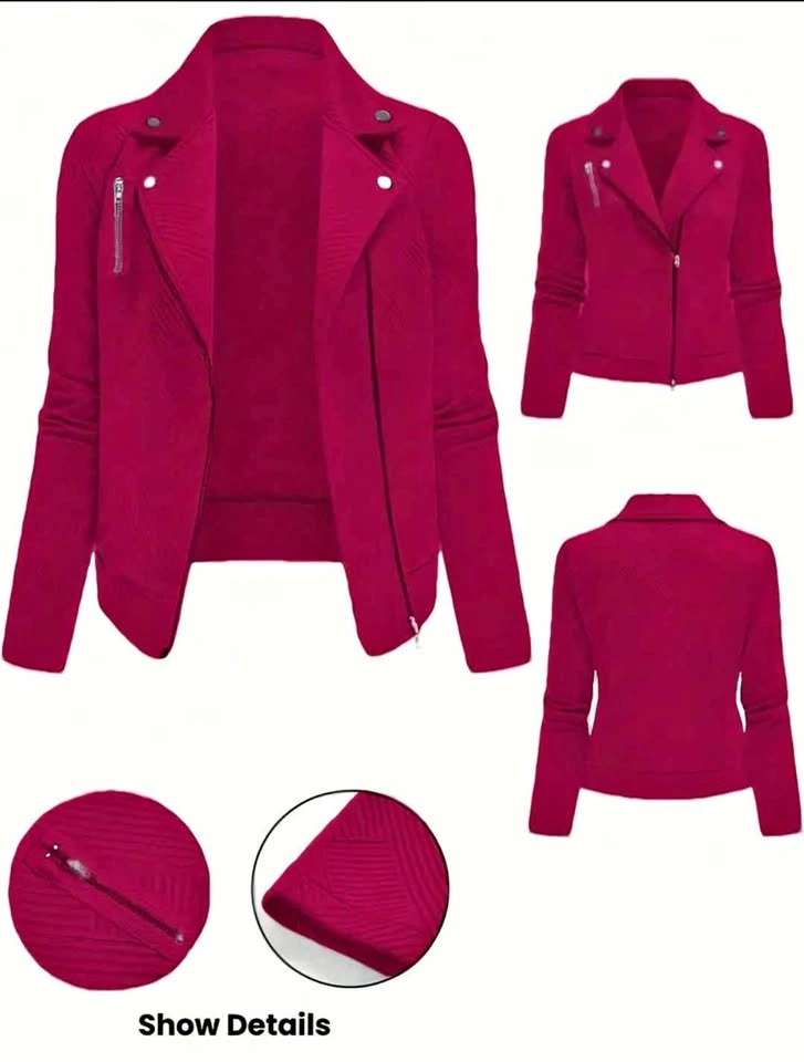 NEW XXL 14 Burgundy Maze Grid Biker Jacket