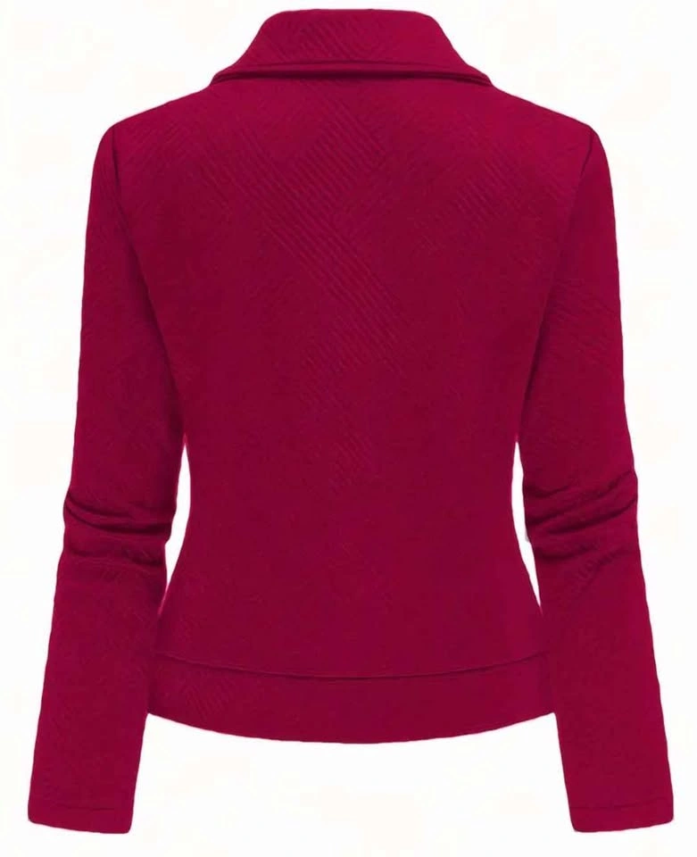 NEW XXL 14 Burgundy Maze Grid Biker Jacket - photo 5