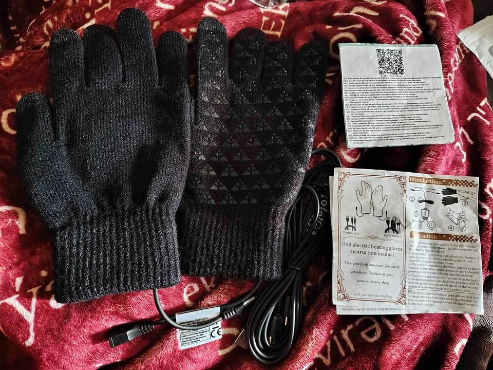 🔥🧤NEW Electric Heating Gloves for Winter with USB Connection, Co