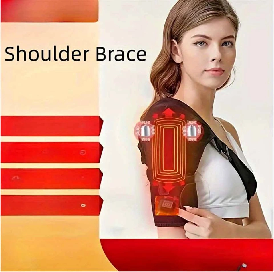 NEW Massage Heated Shoulder Brace Wrap Hot Relax Muscle