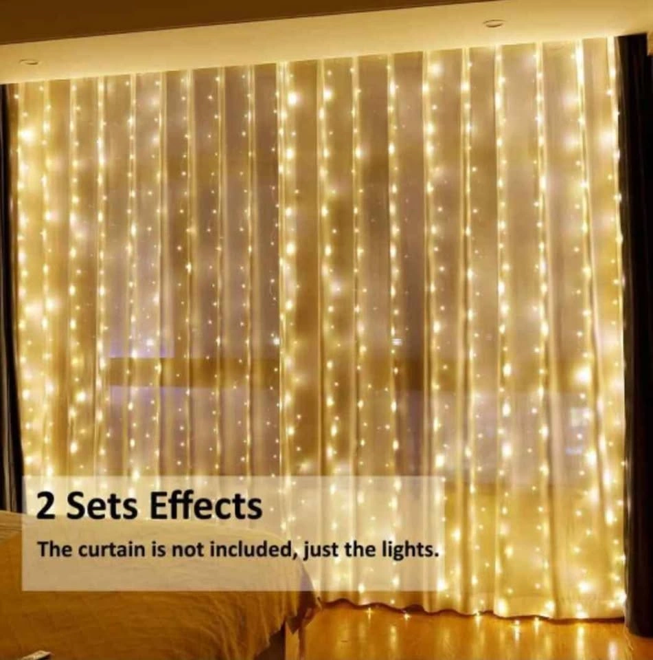NEW Curtain Fairy Lights - 300 LED, 9.8FT - photo 5
