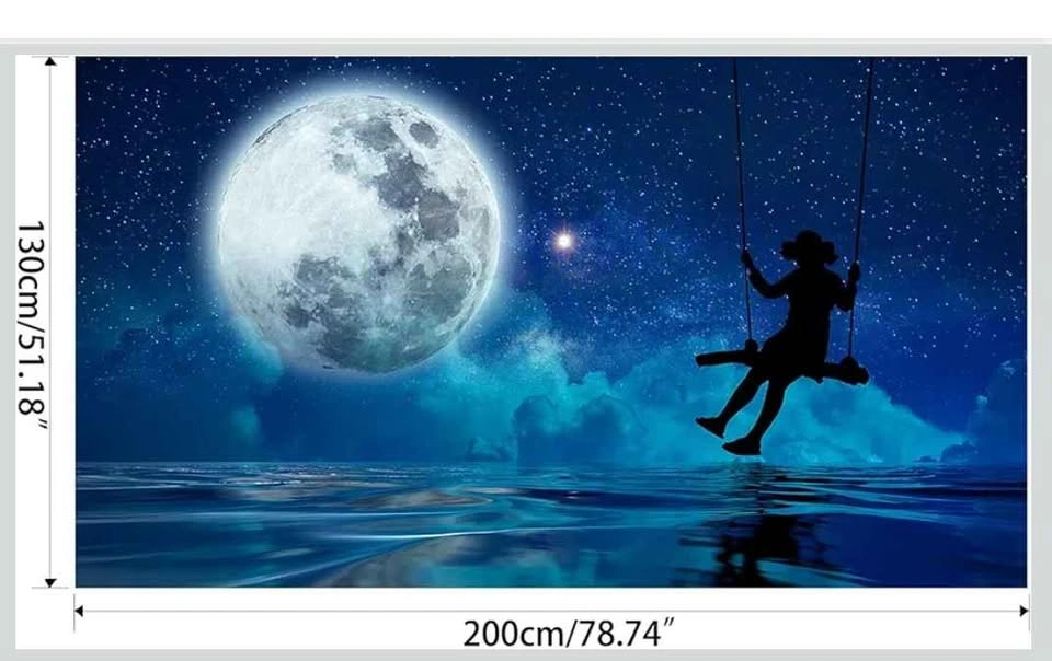 NEW GUIFIER Full Moon Tapestry Wall Hanging Starry Sky Tapestry - photo 2