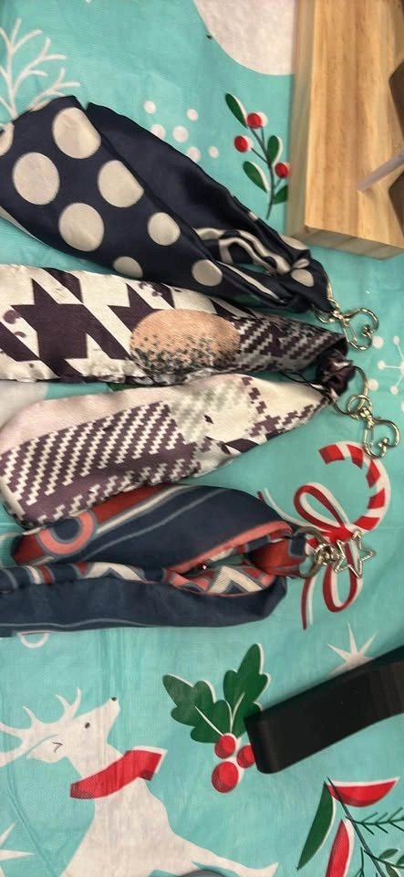 Upcycled Vintage Scarf Purse Charms - photo 4