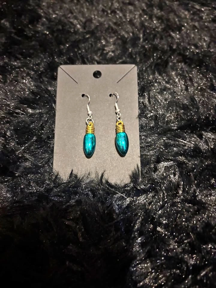 Blue Holiday Light Earrings (3 Pairs for $20)