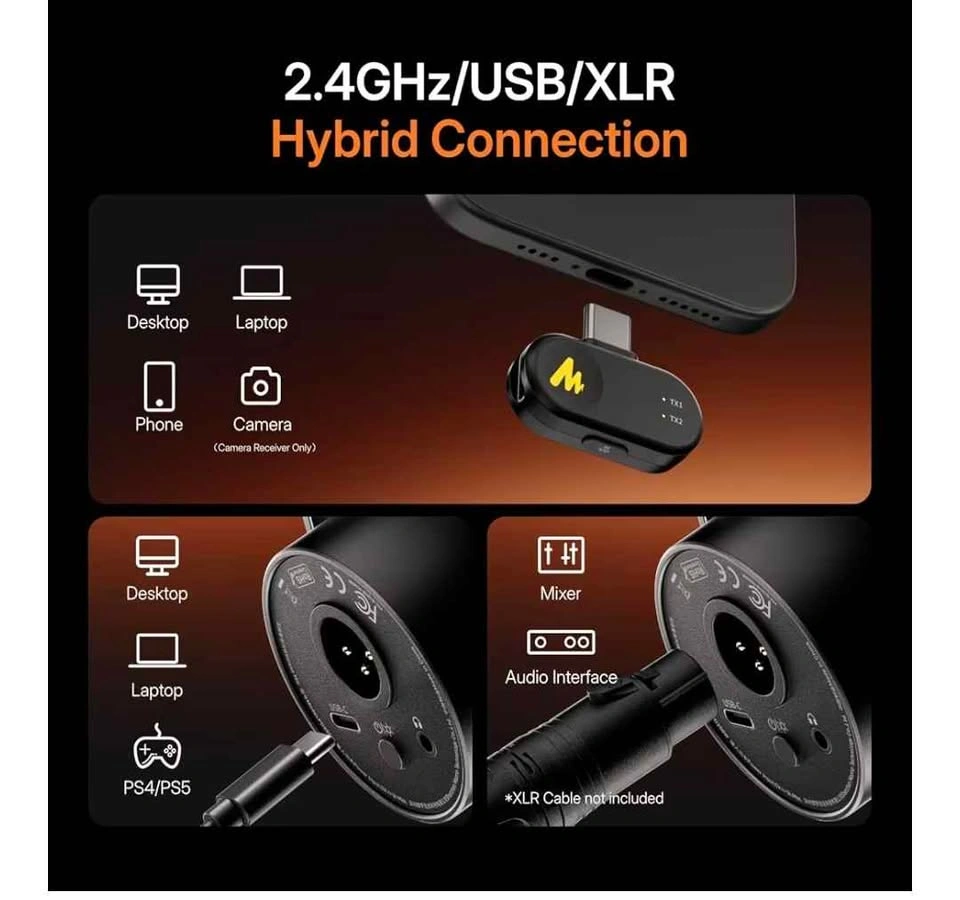 MAONO PD200W Hybrid Wireless Podcast Mic - photo 2
