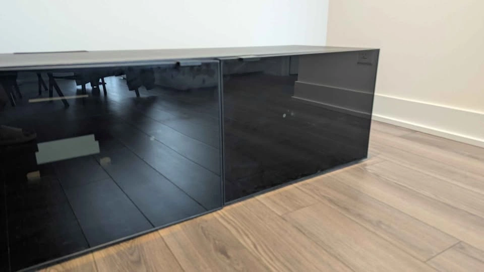 IKEA BESTÅ TV Bench w/ Glass Doors & Shelves - photo 2
