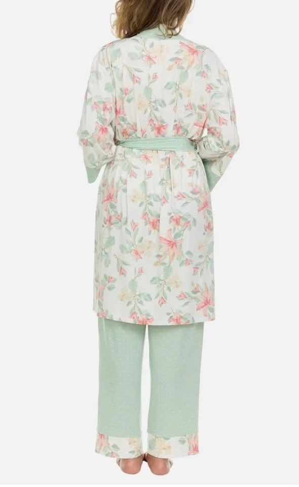Flora Nikrooz 3pc Mint Floral Pajama Set - Medium - photo 5
