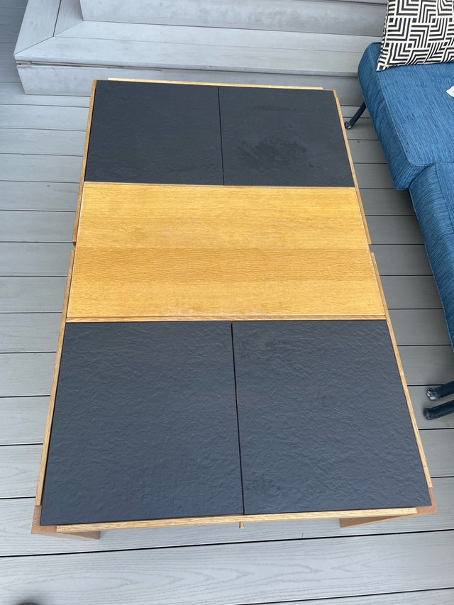 Wood and Slate Coffee Table