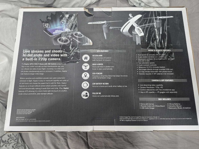 MUST SELL KAPTUR GPS II WiFi Drone with HD Camera — Like New - photo 2