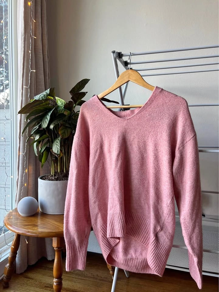 Pink Oversized Knit Sweater