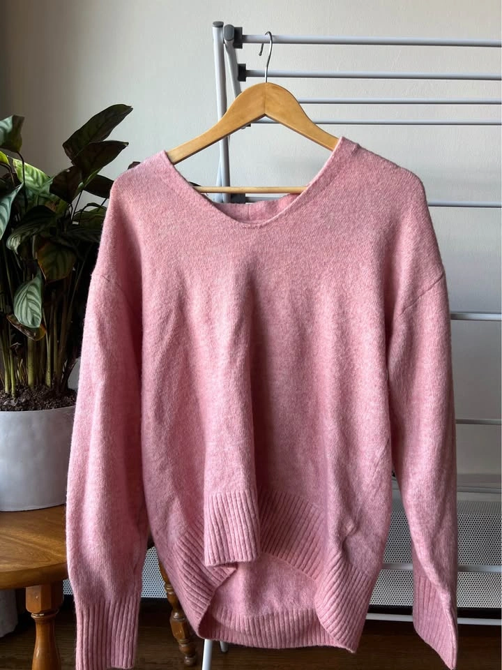 Pink Oversized Knit Sweater - photo 2