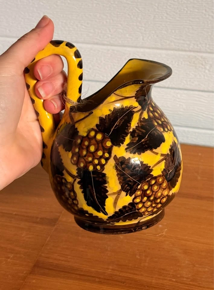 Yellow Grape Design Pitcher Jug Made in Italy - photo 2