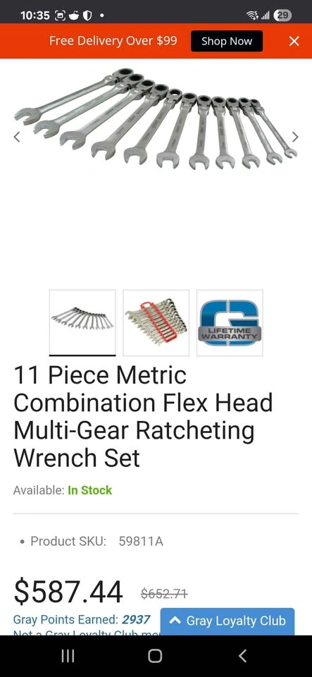 Gray Ratcheting Wrench Set (Metric) - photo 3