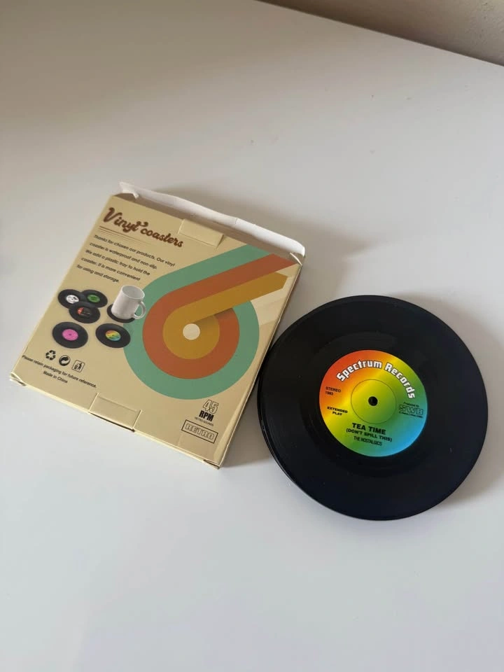 6 Retro Vinyl Record Coasters - photo 2