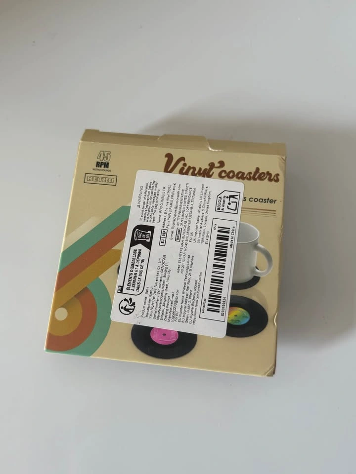 6 Retro Vinyl Record Coasters - photo 5