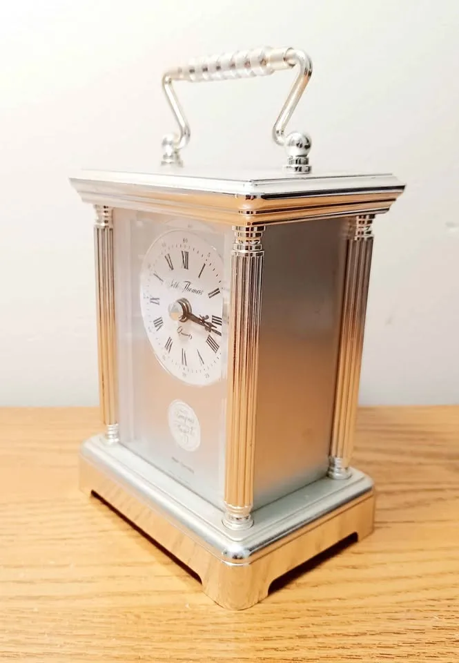 Unique Vtg Seth Thomas Westminister Chiming Carriage Clock image indicator(2)