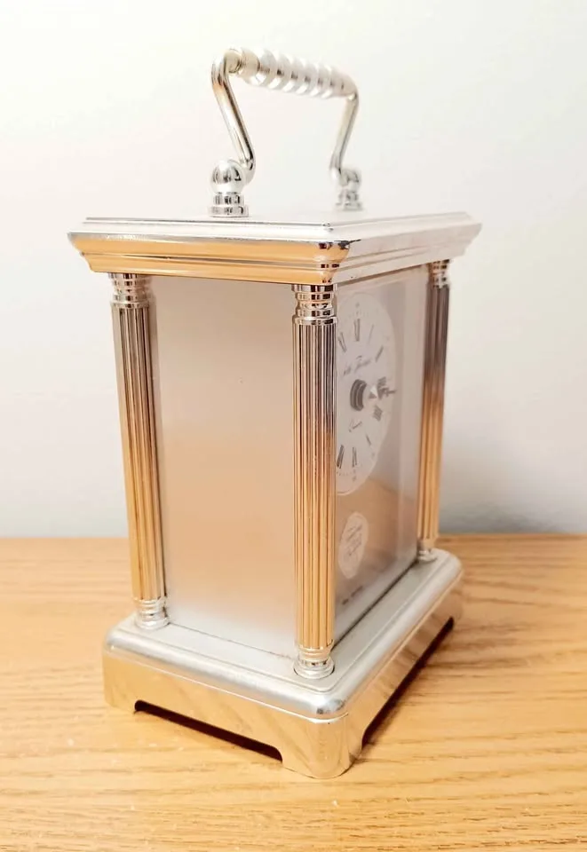 Unique Vtg Seth Thomas Westminister Chiming Carriage Clock image indicator(3)