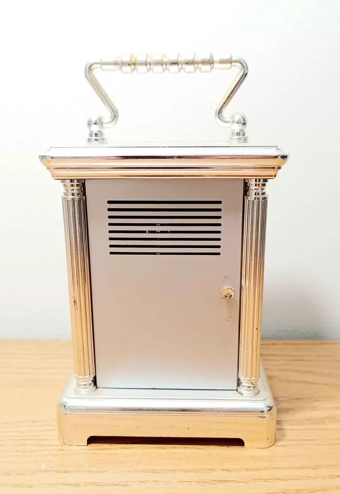 Unique Vtg Seth Thomas Westminister Chiming Carriage Clock image indicator(4)