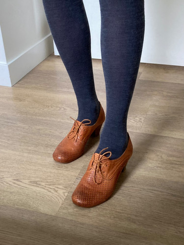 Gidigio Leather Oxford Heels Pumps Lace-up Brown EU 39.5 - photo 5