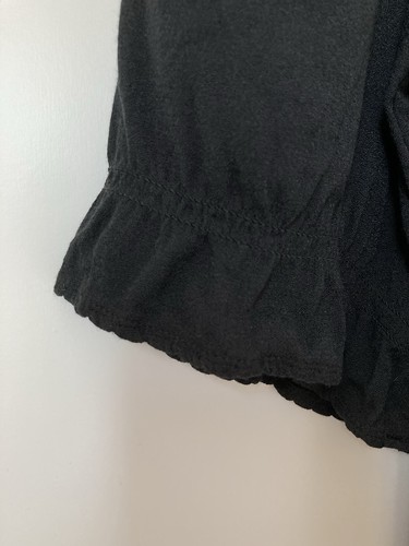 Aritzia Wilfred Poppins Mini Dress Size Small Black Puff Sleeve - photo 5