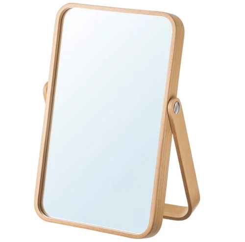 Ikea Ikornnes Table Mirror Ash Wood Frame Like New