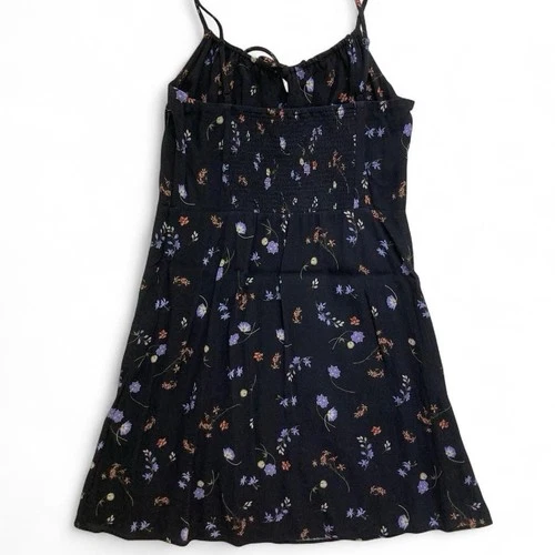 Aritzia Wilfred Bellow Mini Dress Size 6 Floral Tie-Front Smocke - photo 3