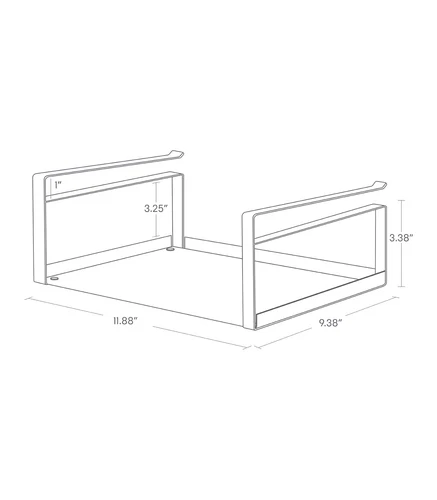 Yamazaki Home Under-Shelf Organizer Rack - White Steel - photo 3