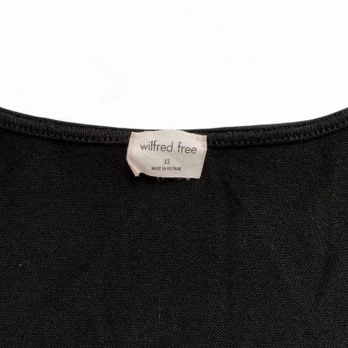 Aritzia Wilfred Lynx Longsleeve XS Ruched Cropped Y2K V-Neck - photo 3